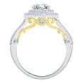 thumbnail image 1 of AFFY Round Cut White Natural Diamond Semi Mount Engagement Ring In 14K Solid White Gold (0.62 Ct), 1 of 1