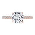 thumbnail image 1 of AFFY Round Cut White Natural Diamond Semi Mount Engagement Ring In 14k Solid Rose Gold (I-J Color, I2-I3 Clarity, 0.26 Cttw) Ring Size-8, 1 of 3