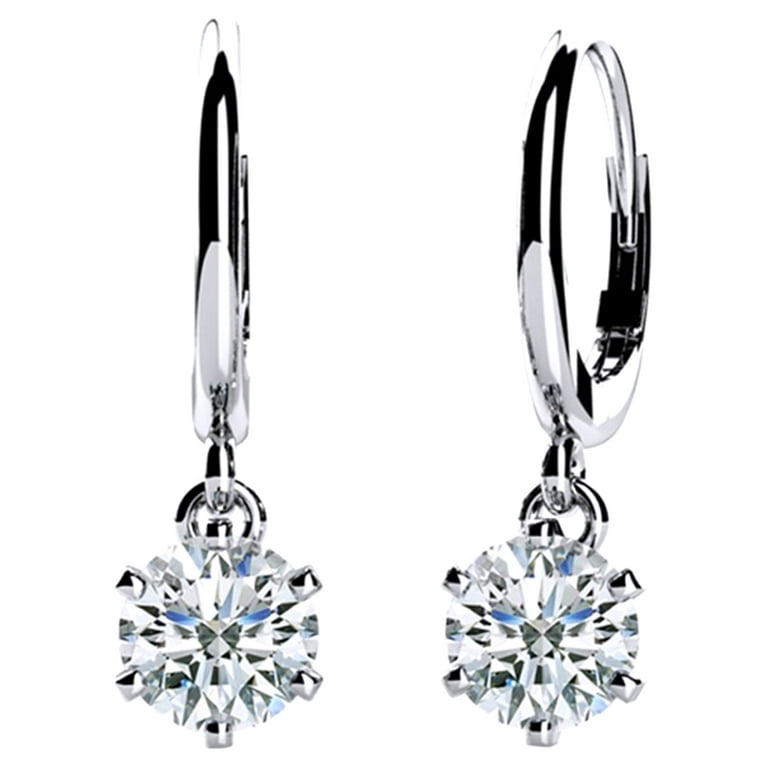 Solitaire cheap hanging earrings