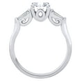 thumbnail image 1 of AFFY Round Cut White Natural Diamond Solitaire Engagement Wedding Ring In 14K Solid White Gold (0.62 Ct), 1 of 1