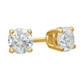 thumbnail image 1 of AFFY Round Cut White Natural Diamond Solitaire Stud Earrings In 14K Solid Yellow Gold (0.5 Ct), 1 of 1