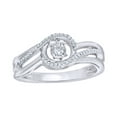 thumbnail image 1 of Round Cut White Natural Diamond Split Bypass Ring in 10k White Gold, 1 of 1