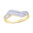 thumbnail image 1 of Round Cut White Natural Diamond Split Shank Wave Ring in 10k Yellow Gold (0.33 Cttw), 1 of 1