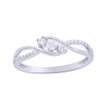 AFFY Round Cut Black & White Natural Diamond Anniversary Engagement ...