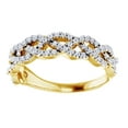 thumbnail image 1 of AFFY Round Cut White Natural Diamond Twisted Band Ring In 14K Solid Gold (0.33 Ct), Size-9, 1 of 1