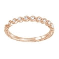 thumbnail image 1 of AFFY Round Cut White Natural Diamond Twisted Band Ring In 14K Solid Rose Gold (0.12 Ct), Size-14, 1 of 1