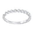 thumbnail image 1 of AFFY Round Cut White Natural Diamond Twisted Band Ring In 14K Solid White Gold (0.12 Ct), Size-13 By, 1 of 1