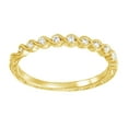 thumbnail image 1 of AFFY Round Cut White Natural Diamond Twisted Band Ring In 14K Solid Yellow Gold (0.12 Ct), Size-6.5, 1 of 1