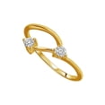thumbnail image 1 of Round Cut White Natural Diamond Wedding Ring in 10k Yellow Gold (1/5 Cttw), 1 of 1
