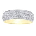thumbnail image 1 of AFFY Round Cut White Natural Diamond Women's Fashion Band Ring In 10k Yellow Gold (1.00 cttw) Ring Size-7.5, 1 of 2