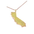 thumbnail image 1 of AFFY Round Cut Yellow Cubic Zirconia California State Hip Hop Pendant in 14K Rose Gold Over Sterling Silver (18.2 Cttw), 1 of 1