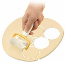 Cutter Tool Round Cutting Cookie Circle Rolling Dough Kitchen，Dining & Bar,Yellow Kitchen Cutter