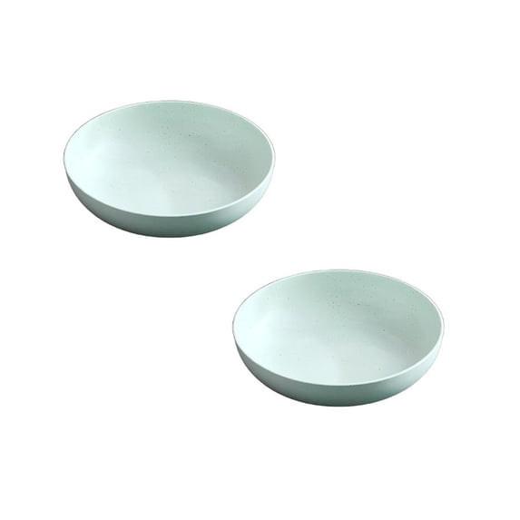 Round Deep Serving Plate, 5.9" Dia Lightweight Dinner Dish, Multipurpose Snack Tray Food Serving Plate For Daily Meal Serving, Candy Holding, Snack Display, Home Kitchen Using (Light Green-2Pcs)