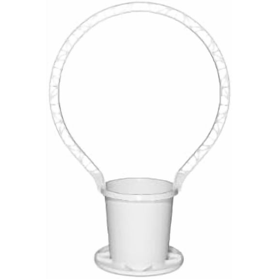 Round  Design Basket 24.5 Inch x 16.5 Inch White , Wedding, Church, Events, 3 Piece Secure Snap Assembly ( 1 )