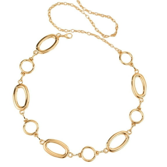 Round Design Metallic Waist Chain Belt For Office Women Daily Wear Suitable For Casual And Formal Event Waist Decors