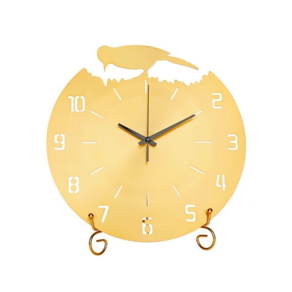 Round Desk Clock Silent Shelf Table Clocks All Brass Desk Clock Simple Fashion Desktop Clock Living Room Home Art Desktop Decoration
