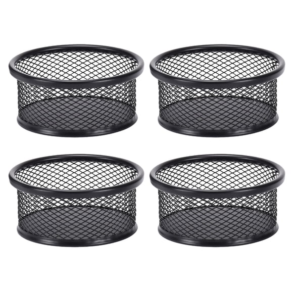 Round Desk Organizers For Small Office Supplies Open Top Design Nonslip Base