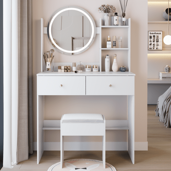 Round Desk featuring 17", Small Space for Small Space