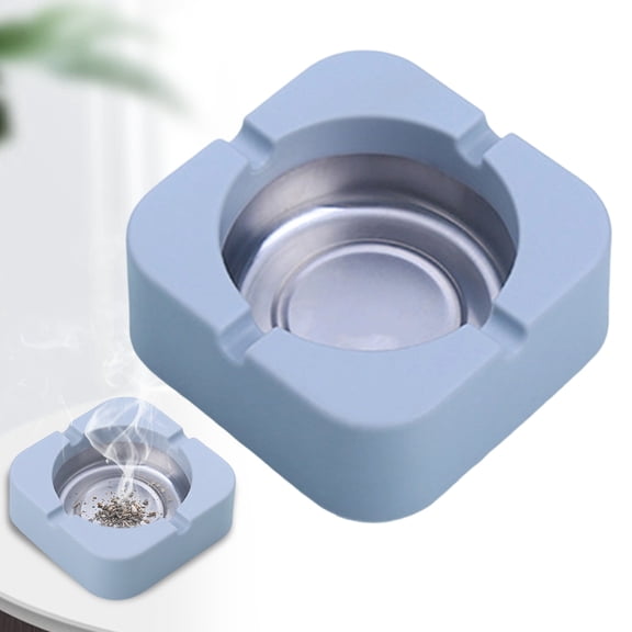 Round Desktop Ashtray Holder Stackable Cups, 9cm Diameter Heat-Resistant Ash Storage Containers for Cigarettes, Large Capacity Tabletop Organizer for Home or Office