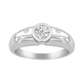 thumbnail image 1 of Round Diamond Bezel Set Ring Flush Set Ring 14K White Gold Over 1.9 Ct Diamond, 1 of 2