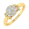 thumbnail image 1 of Round Diamond Cluster Ring Band in 14K Yellow Gold (1/2 Carat) (Ring Size 5.5) (SI1-SI2 Clarity), 1 of 4