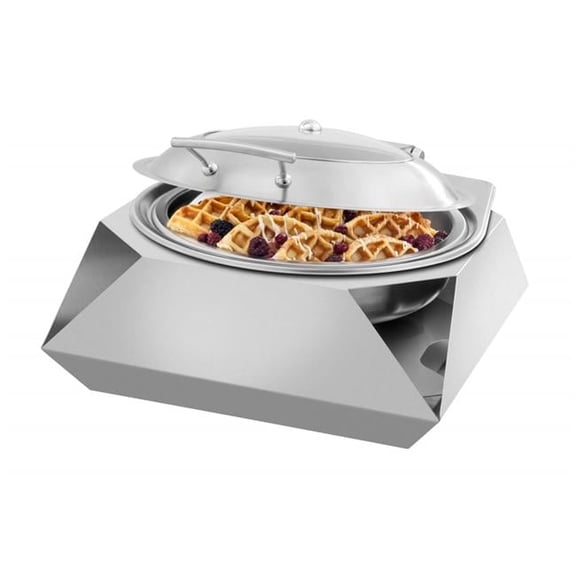 Round Diamond Multi-Chef Stainless Steel Frame with Soft Closing Lid - 2 Piece