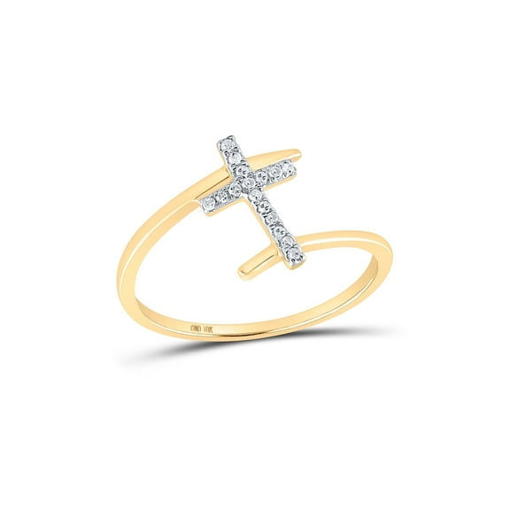 Round Diamond Ring, 10k Yellow Gold