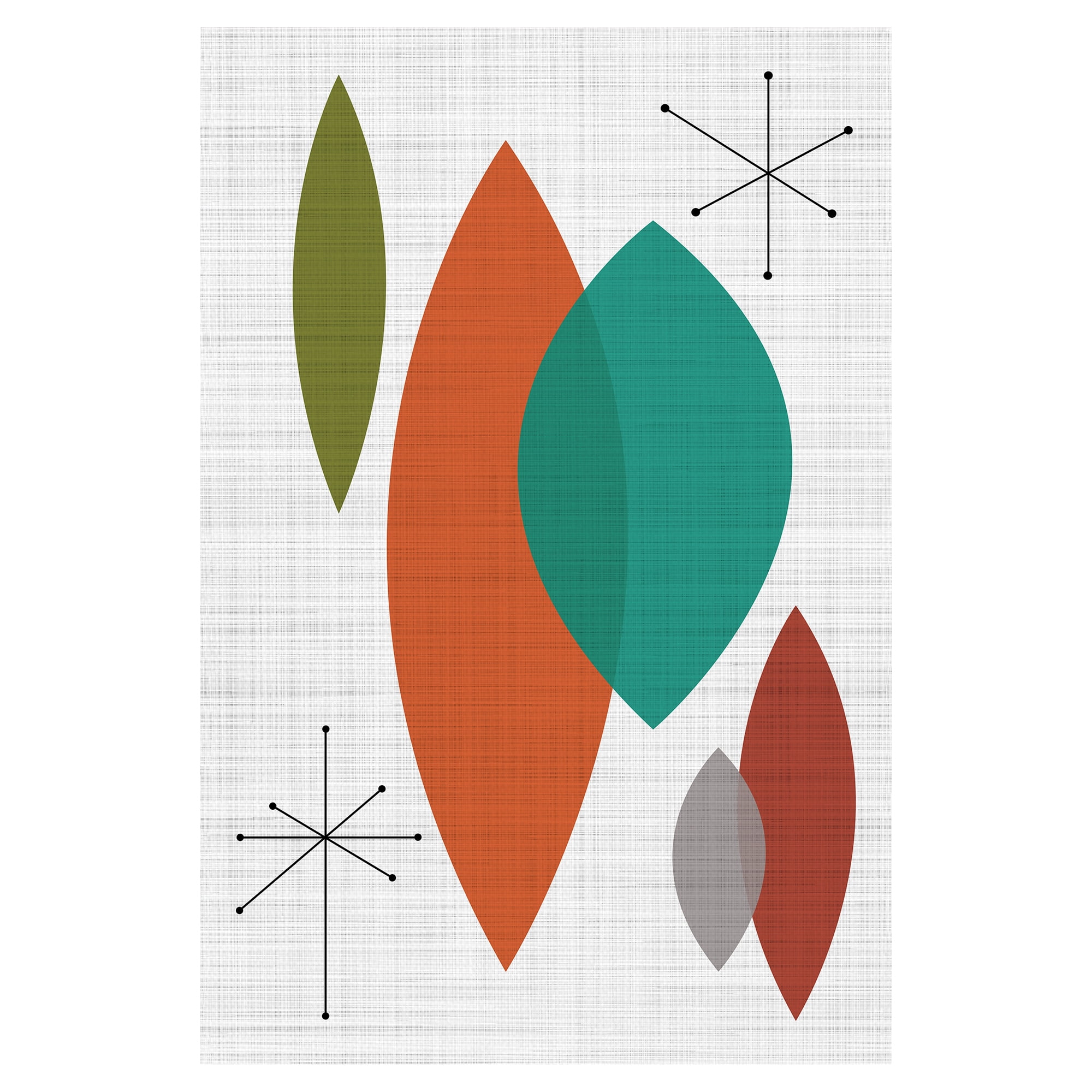 Round Diamonds I Colorful Abstract by Willowbrook Art Print