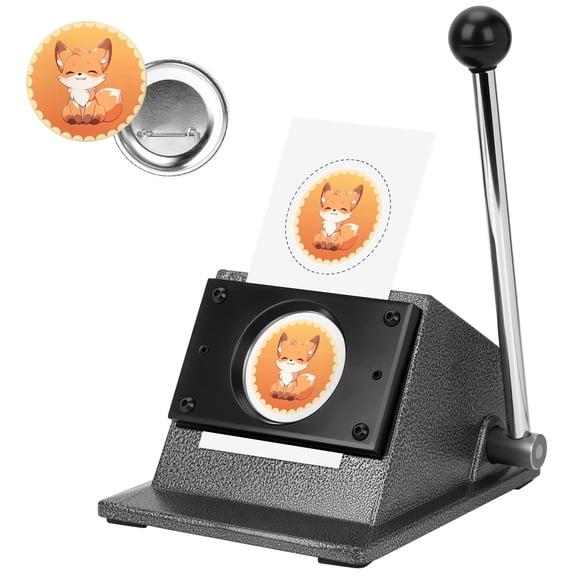 Round Badge Maker ,2.28" /58mm Button Cutter, Graphic Punch Die Cutter, Circle Punch Cutter for DIY Button Making Scrapeboards Cardstocks Cutting
