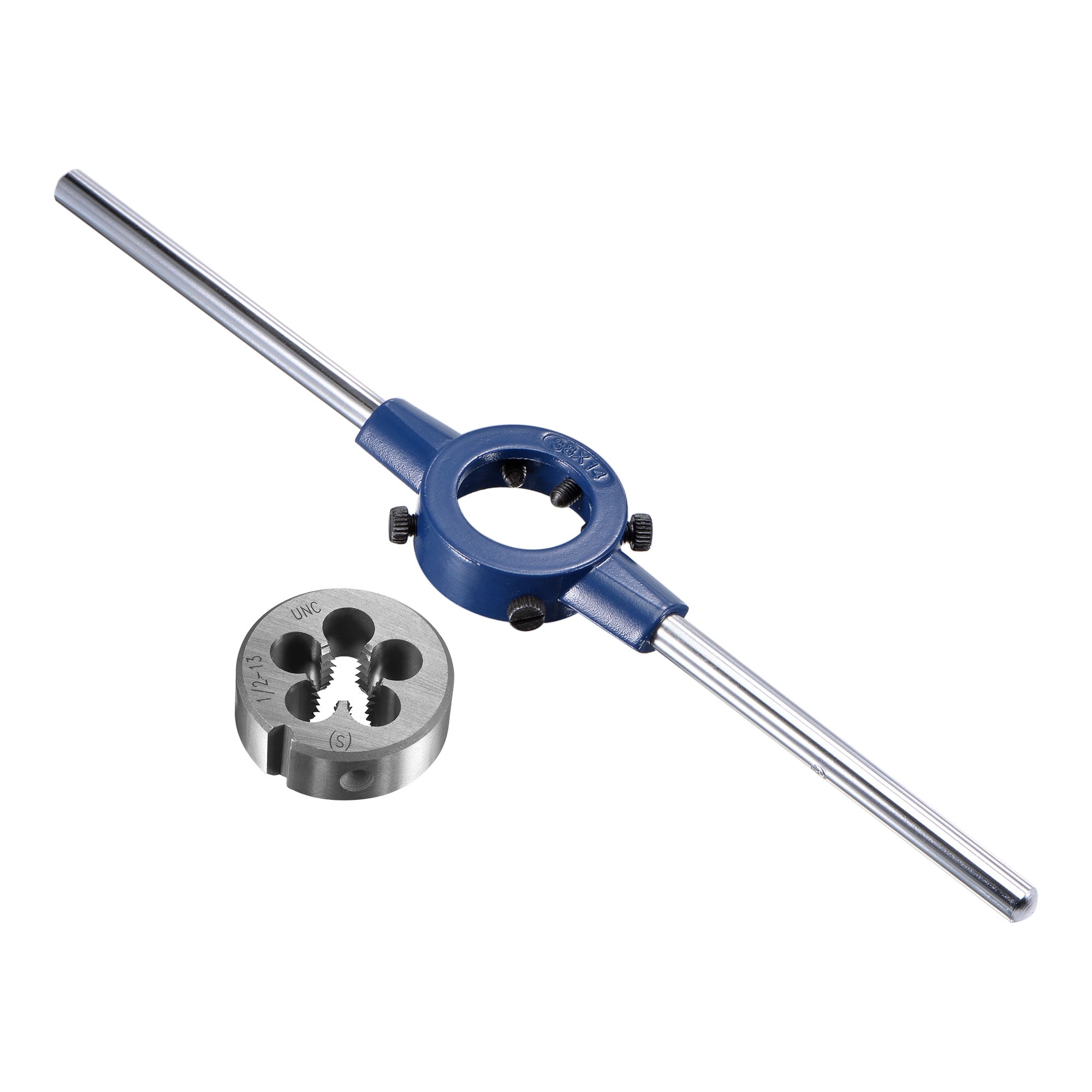 Round Die Stock Handle Wrench Set 1/2-13 UNC Threading Die and 38mm (1 ...