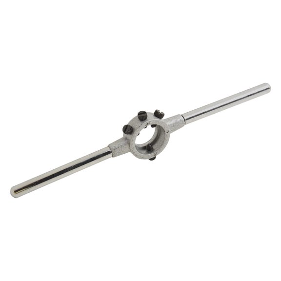 Round Die Wrench Circular Die Handle Frame for Dies Threading Tools M1-M27 12-55mm 45# Steel High Hardness High Toughness Removable Rod Easy Storage Silver Tone