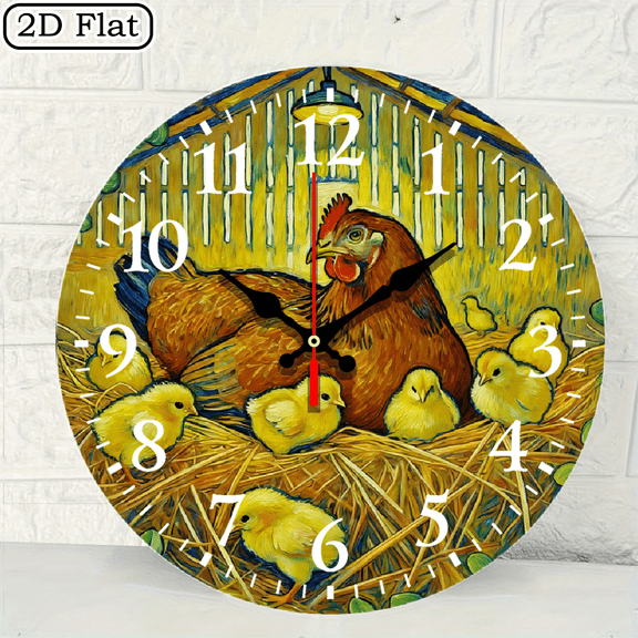 Round Digital Wall Clock 10x10 Inch Battery Not Included 1pc