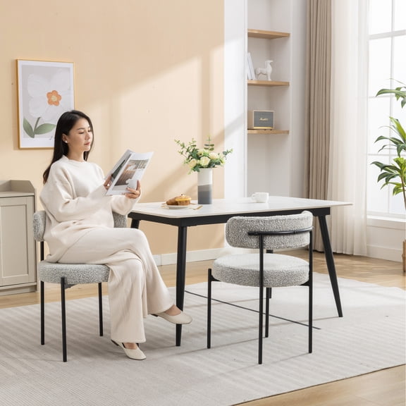 Round Dining Chairs - High - density Foam Seating - Dining Space - Adds a Touch of Luxury