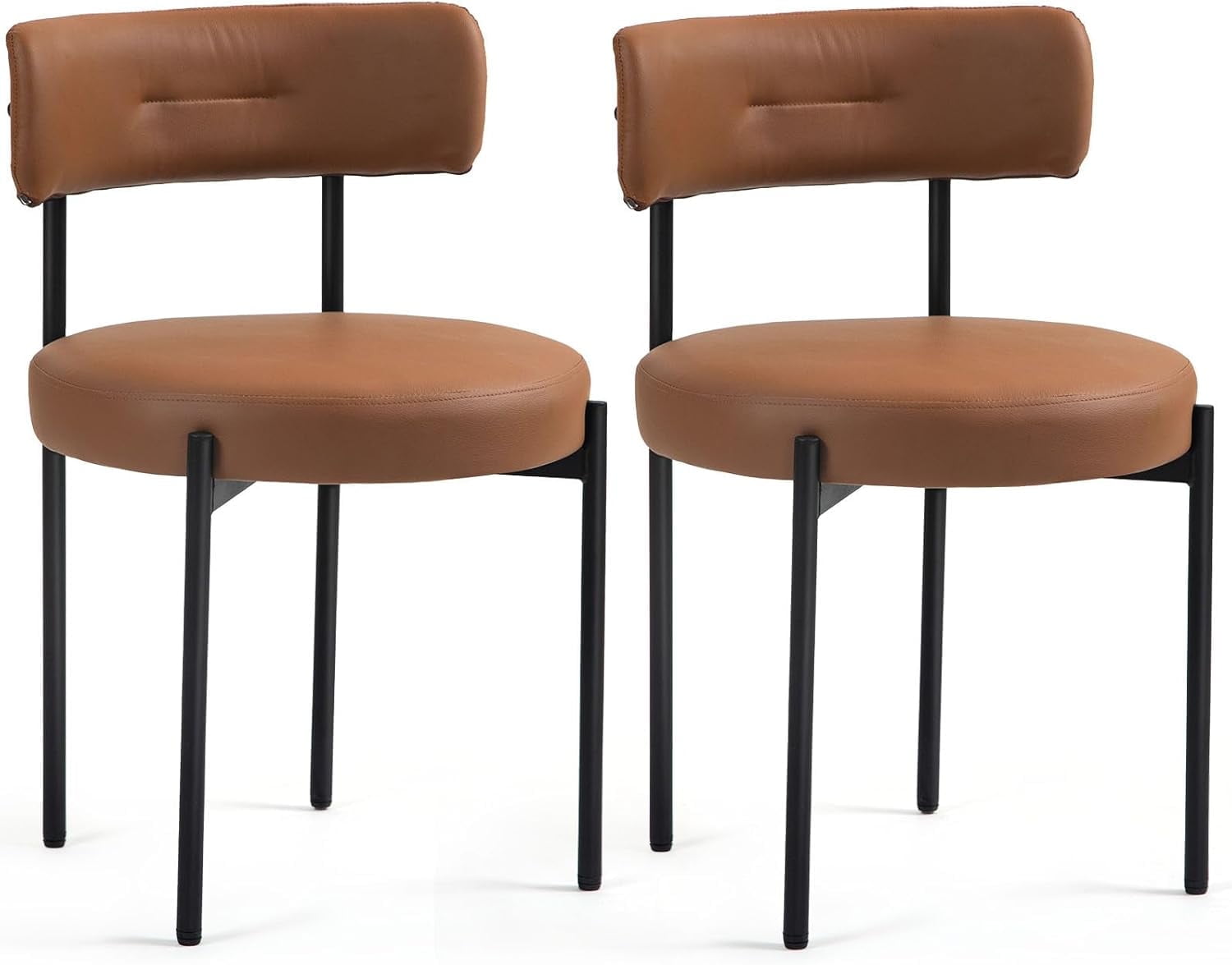 Upholstered Dining Chairs, Mid Century Modern Round Dining Room Chairs ...