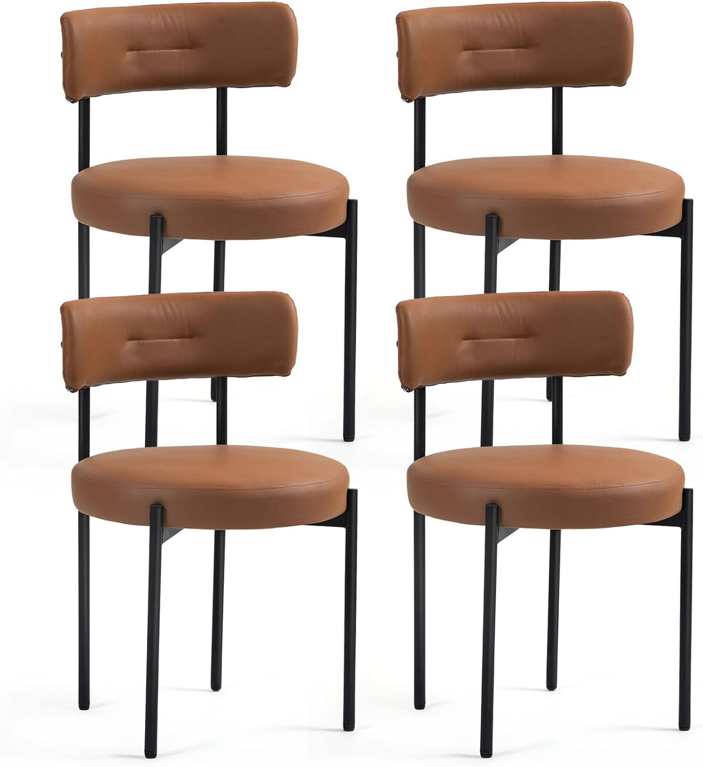 Upholstered Dining Chairs, Mid Century Modern Round Dining Room Chairs ...