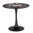 31.5” Round Dining Table for 24 People, MDF Top, Metal Base, Tulip