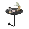 thumbnail image 1 of Round Dining Table Round L-Type Coffee Table Wall-Mounted Bar Table Bar Height Pub Table Counter Table Black for Home Office Living Room Small Space Kitchen Leisure, 1 of 21