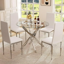 INO Design 5-Piece Mid-Century Modern Dining Set Round Table