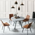 thumbnail image 1 of Round Dining Table Set, Mid Century Modern Round Dining Table 35 INCH, Leisure Coffee Table, Saving Space, 1 of 4