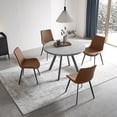 thumbnail image 1 of Round Dining Table Set, Mid Century Modern Round Dining Table 35 INCH, Leisure Coffee Table, Saving Space, 1 of 6