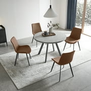 Round Dining Table Set, Mid Century Modern Round Dining Table 35 INCH, Leisure Coffee Table, Saving Space