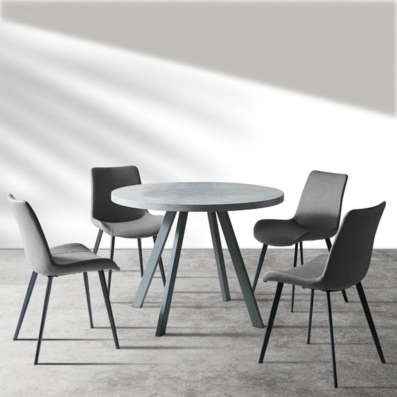 Round Dining Table Set, Mid Century Modern Round Dining Table 35 INCH, Leisure Coffee Table, Saving Space