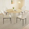 thumbnail image 1 of Round Dining Table Set, Modern Kitchen Table for 4-6 Person, Steel Legs (1 Table 4 Chairs), 1 of 5