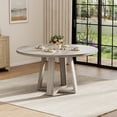 thumbnail image 1 of Round Dining Table for 4-6 People,47" Dining Room Table with Wooden Pedestal Base,Dinner Table/Kitchen Table  for Living Room, 1 of 10