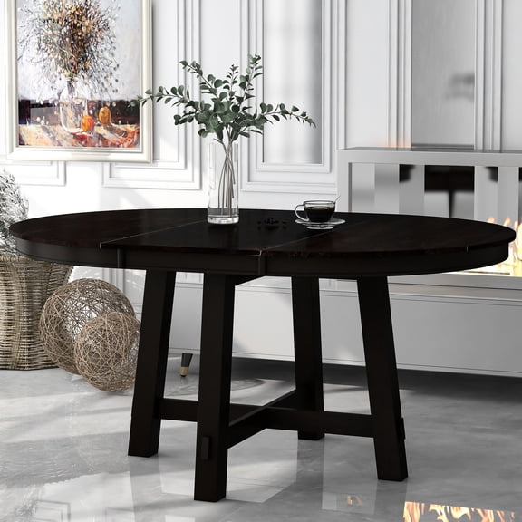 Round Dining Table with Flexible Design / Accommodates Extra Guests Easily