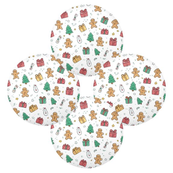 Round Dinner Plate Mat Round Placemat 15.4x15.4inx4 Placemat Table Mat Kitchen Mat Coffee Mat Fabric Thick Strong Wear-Resistant Heat Resistance Christmas Gift Cute
