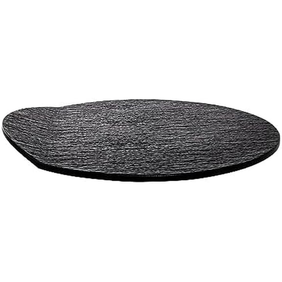 Round Dinner Plates, Set of 6 Elegant Black Plate with Lifted Edge and Textured Surface, 12.25" Elegant Dishware for Serving, Dishwasher Safe, Microwave Safe$$Home Decor, Kitchen, & Other