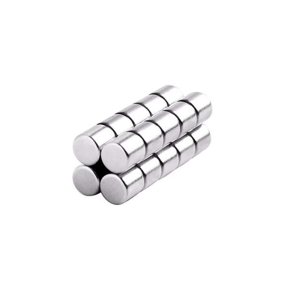Round Disc Cylinder Magnets 5/16 - Magnetic Sticker Lifter Fastener Holder 8mm Magnet Cylinders Circle Disk (20 Pack)