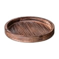 thumbnail image 1 of Round Distressed Wood Candle Tray, Rustic Farmhouse Decor for Coffee Table, Bathroom Vanity & Home Centerpieces, Candle Holder Tray Home Decor - 9.7 Inch, 1 of 7