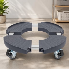 Round Dolly with Wheels Heavy Duty Adjustable Pot Dolly 16-20 Inch Large Plant Mover Indoor Outdoor Rolling Cart for Trash Can Keg Drum Barrel
